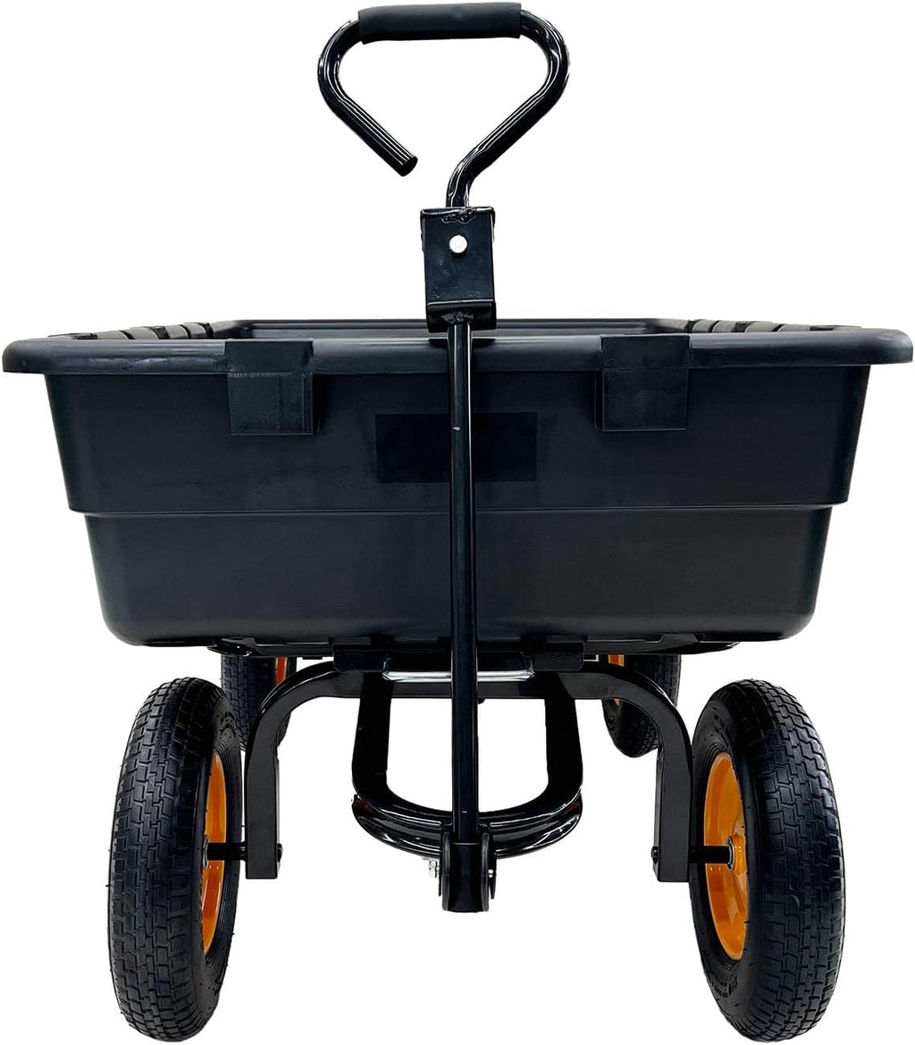Gartenwagen 225 L – Kunststoffkarre mit 400 kg Tragkraft, großer Transportwagen für Garten & Hof