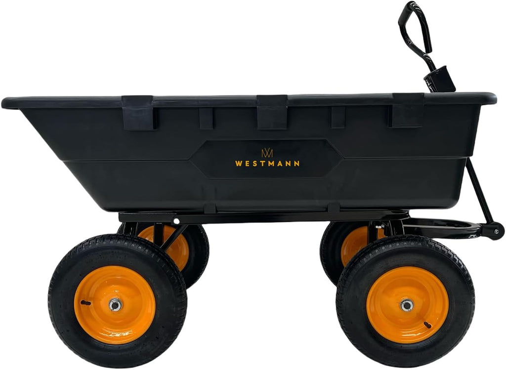 Gartenwagen 225 L – Kunststoffkarre mit 400 kg Tragkraft, großer Transportwagen für Garten & Hof