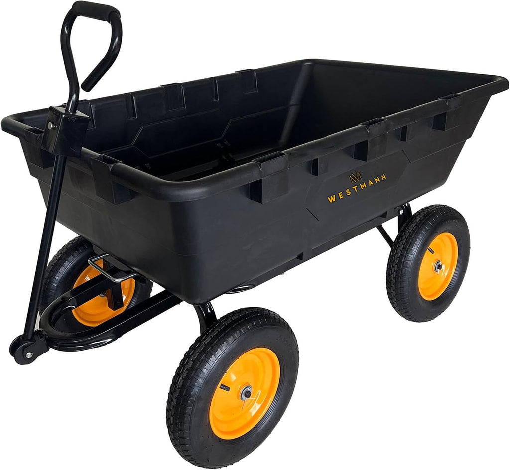 Gartenwagen 225 L – Kunststoffkarre mit 400 kg Tragkraft, großer Transportwagen für Garten & Hof