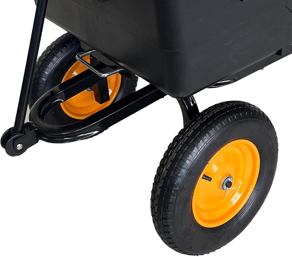 Gartenwagen 225 L – Kunststoffkarre mit 400 kg Tragkraft, großer Transportwagen für Garten & Hof