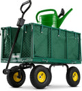 Gartenwagen Grün faltbar – 550 kg Tragkraft, Profilreifen, Bollerwagen, Transportwagen