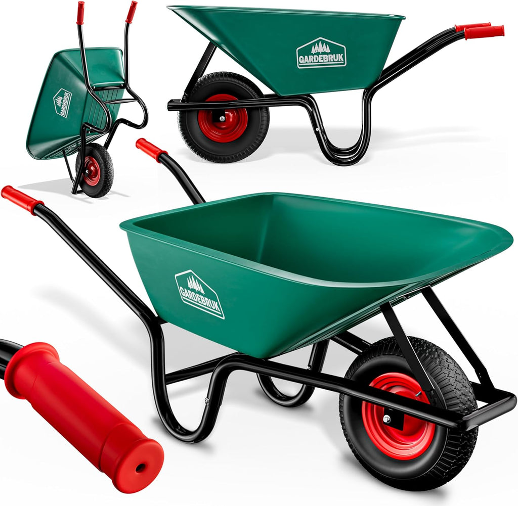 Schubkarre 100 L – 250 kg Tragkraft, robuste Gartenkarre, Transportkarre für Garten & Hof